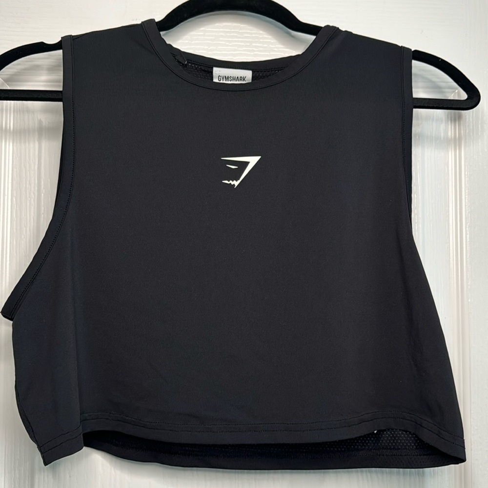 Black gymshark sports mesh tank top